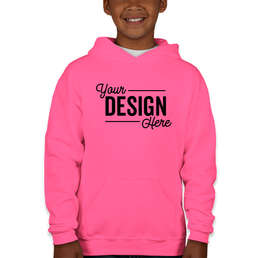 Jerzees Youth Nublend 50/50 Pullover Hoodie - Color: Neon Pink