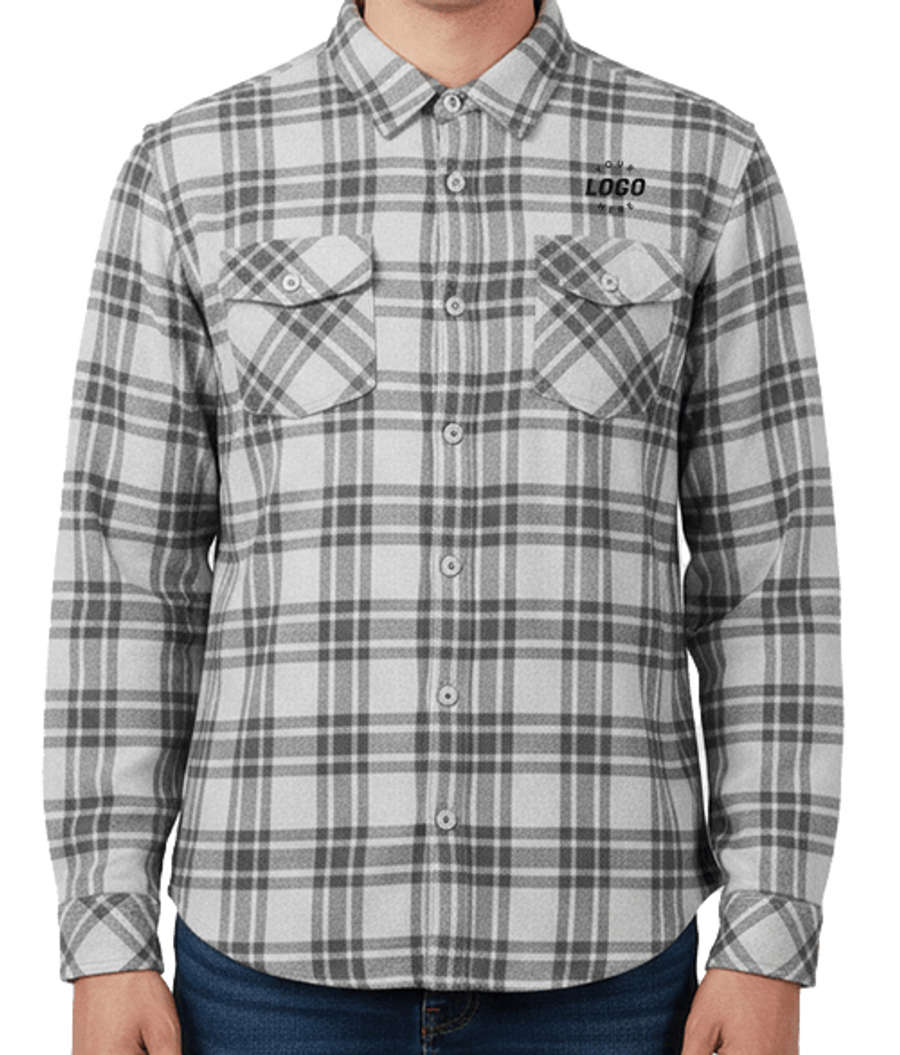 Burnside Quilted Flannel Jacket in Grey Steel