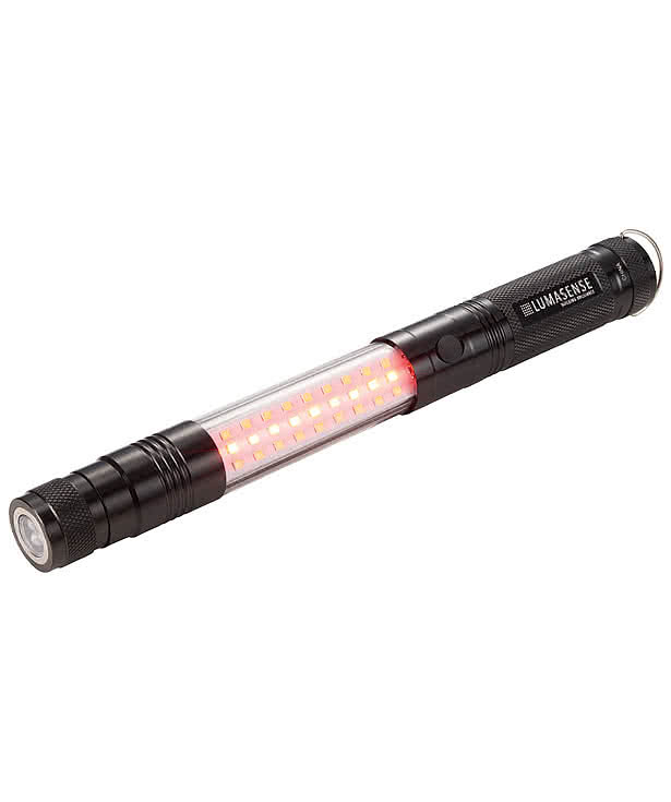 Laser Engraved Telescopic Magnetic COB LED Flashlight with Sidelight