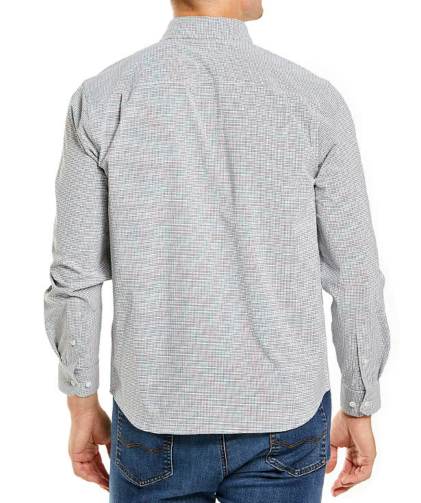 Storm Creek Influencer Wrinkle-Free Windowpane Long Sleeve Dress Shirt