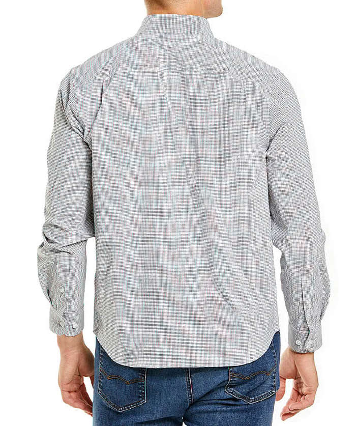 windowpane long sleeve dress shirt Custom Storm Creek Influencer Wrinkle-Free Windowpane Long Sleeve Dress  Shirt