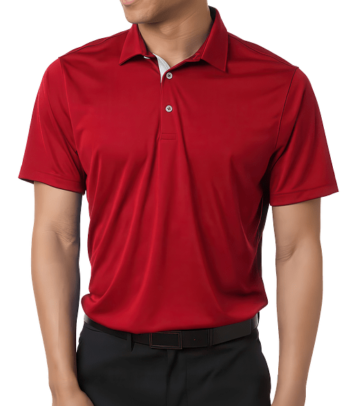 Puma Golf Pure 2.0 Recycled UPF 40+ Performance Polo - Printed in Strong Red