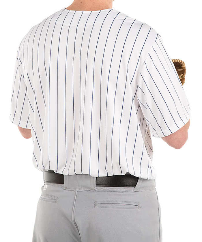 0 Knit Baseball Jersey - White Pinstripe | Streetwear
