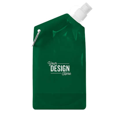 20 oz. Water Bag with Mini-Carabiner - Translucent Green
