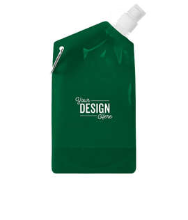 20 oz. Water Bag with Mini-Carabiner - Color: Translucent Green