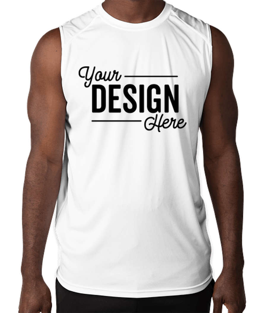 Badger B-Dry Sleeveless Performance Shirt in White