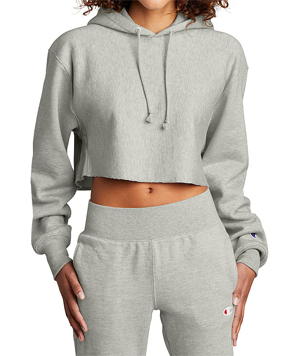 Women's champion crop top hoodie sale