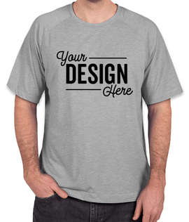 Sport-Tek Tri-Blend Short Sleeve Raglan Performance Shirt - Color: Light Grey Heather
