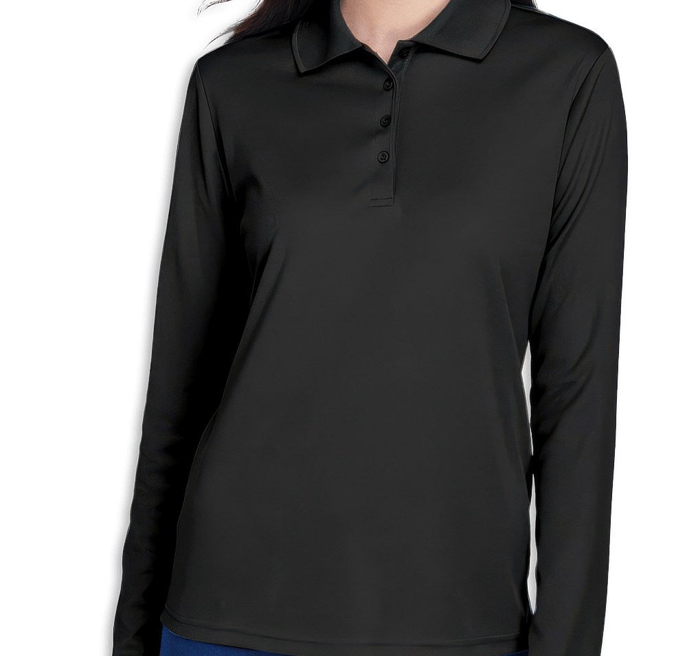 Core 365 Women's Long Sleeve Performance Pique Polo - Embroidered-default