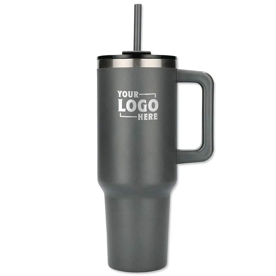 Laser Engraved 40 oz. Pinnacle Stainless Steel Tumbler with Straw