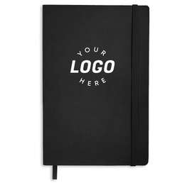 JournalBooks ® Debossed Pedova Soft Bound Notebook - Color: Black