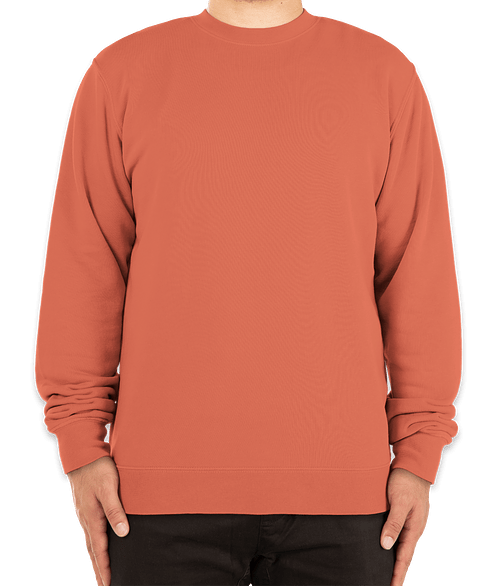 Independent Trading Pigment Dyed Crewneck Sweatshirt in Pigment Amber