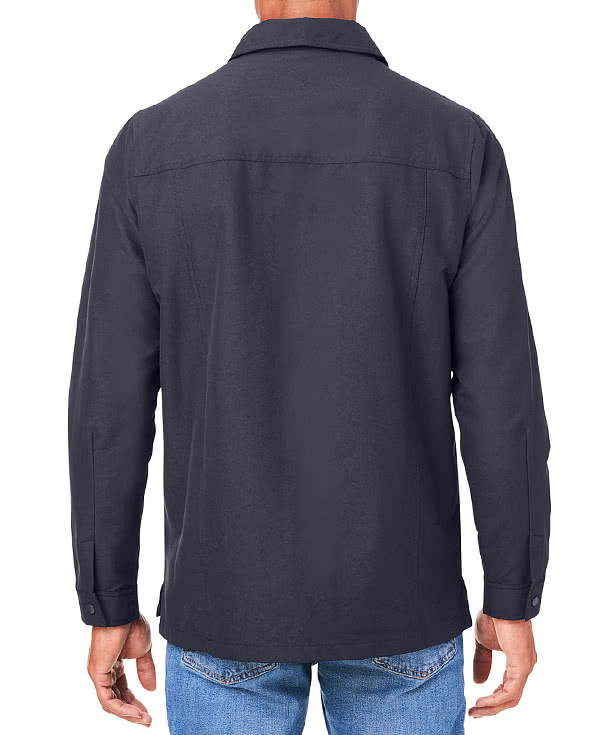 Harriton Flex Twill Long Sleeve Overshirt - Embroidered