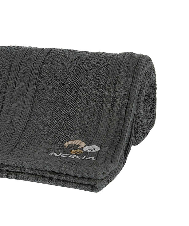 Cable Sherpa Packable Throw Blanket