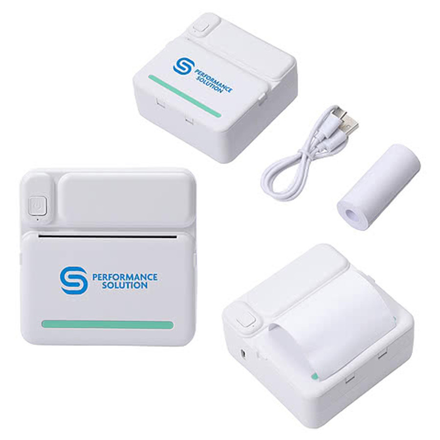 Stub Portable Wireless Phone Printer in White