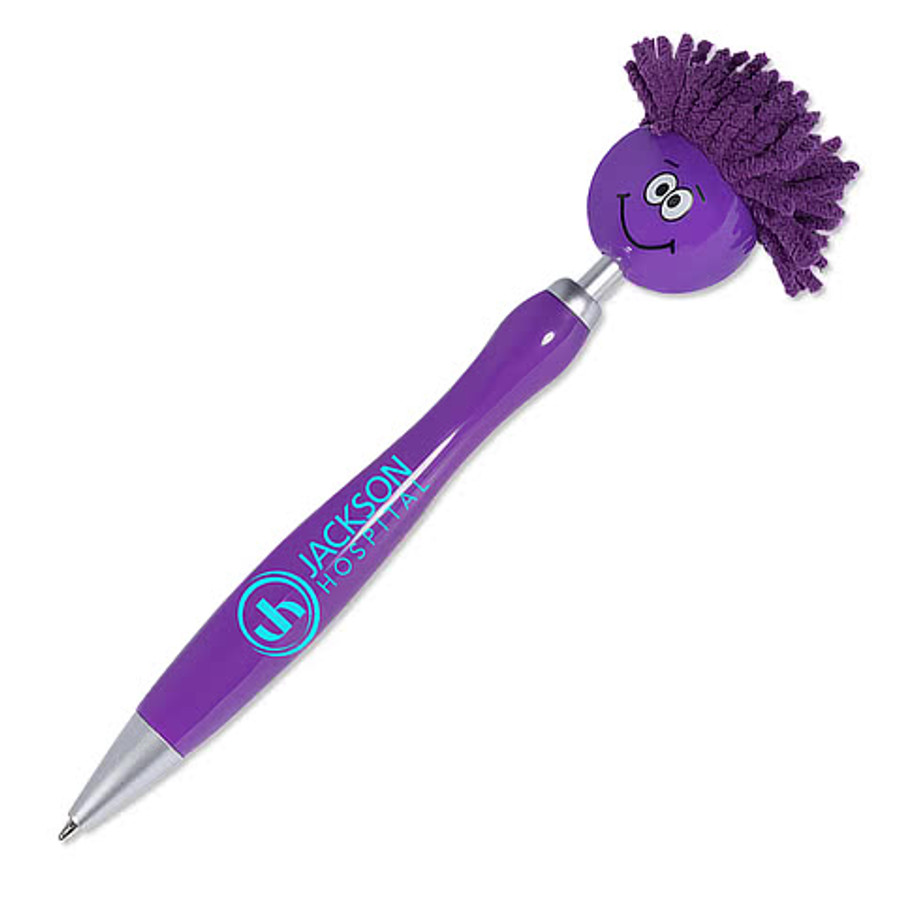 MopToppers Spinner Ball Ballpoint Pen (black ink) in Blue