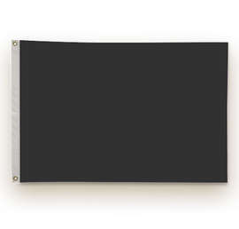 Full Color 2' x 3' Double Sided Nylon Flag - Color: Black