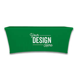 Full Color 8' Stretch Tablecloth - Color: Kelly Green