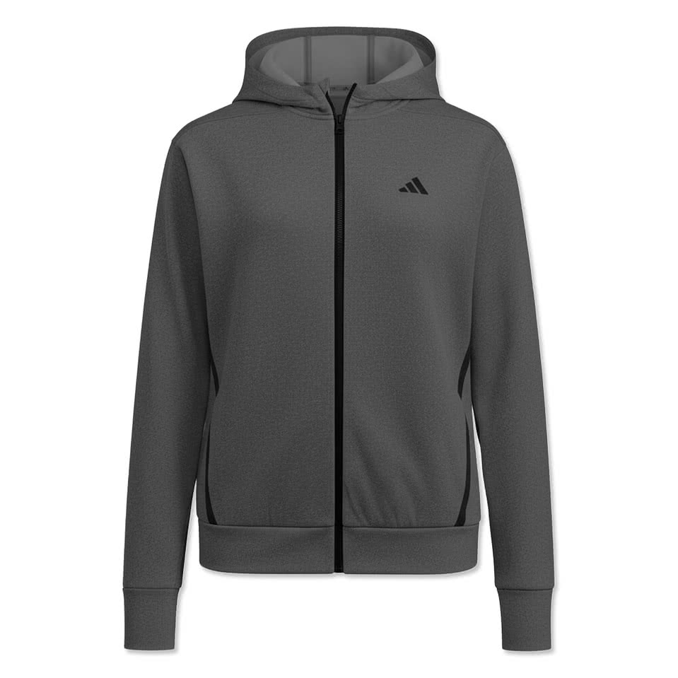 Adidas Women's Game & Go Recycled Fleece Performance Full-Zip Hoodie