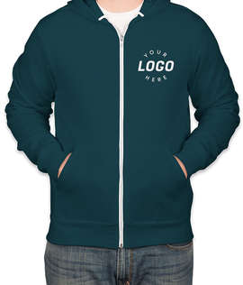 Bella + Canvas Ultra Soft Zip Hoodie - Color: Atlantic