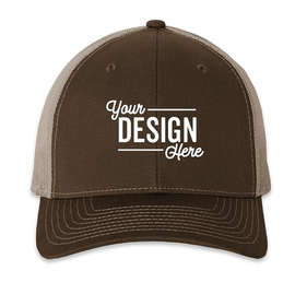 Richardson Snapback Trucker Hat - Color: Brown / Khaki