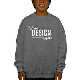 Gildan Youth Midweight 50/50 Crewneck Sweatshirt - Color: Graphite Heather