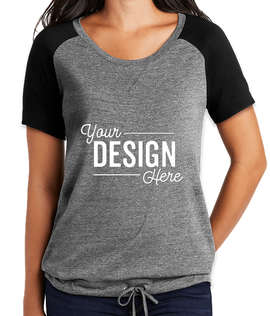 New Era Women's Cinch Tri-Blend Performance Shirt - Color: Shadow Grey / Black