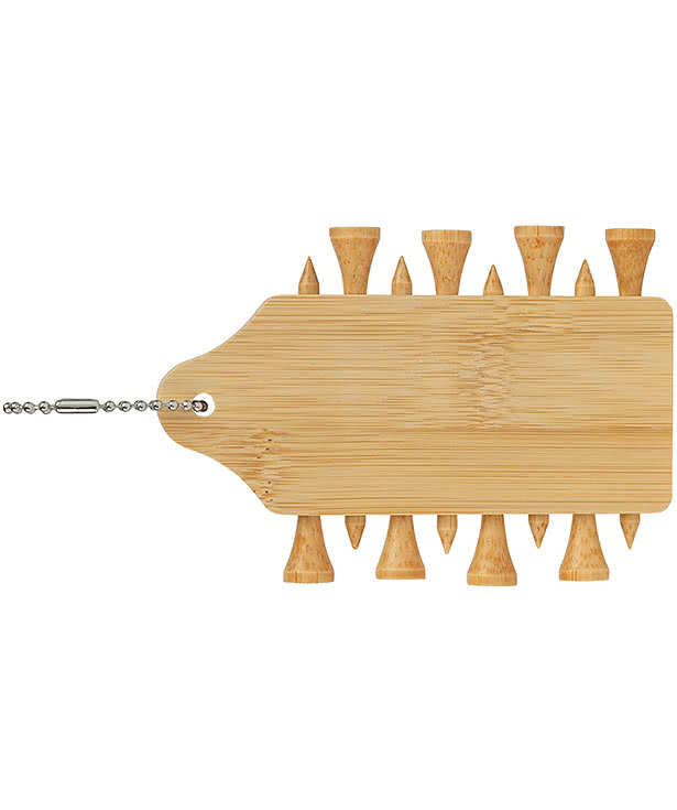 Bamboo Golf Tee Pack with Holder
