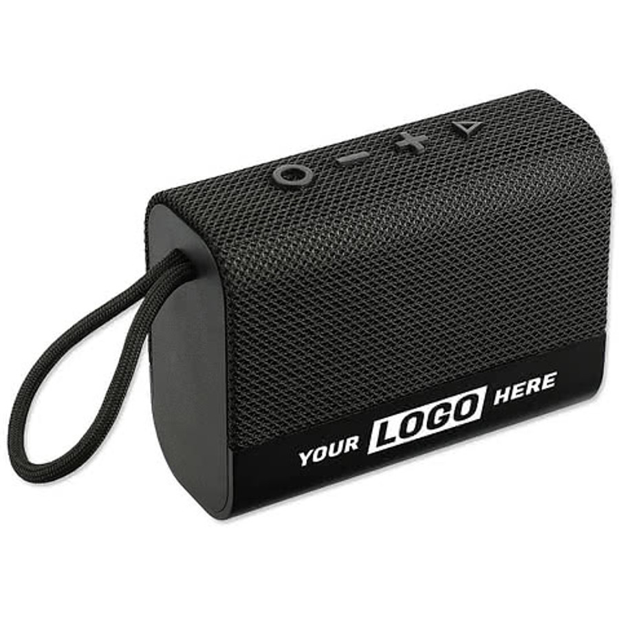 Fabric Banner Portable Waterproof Bluetooth Speaker in Black