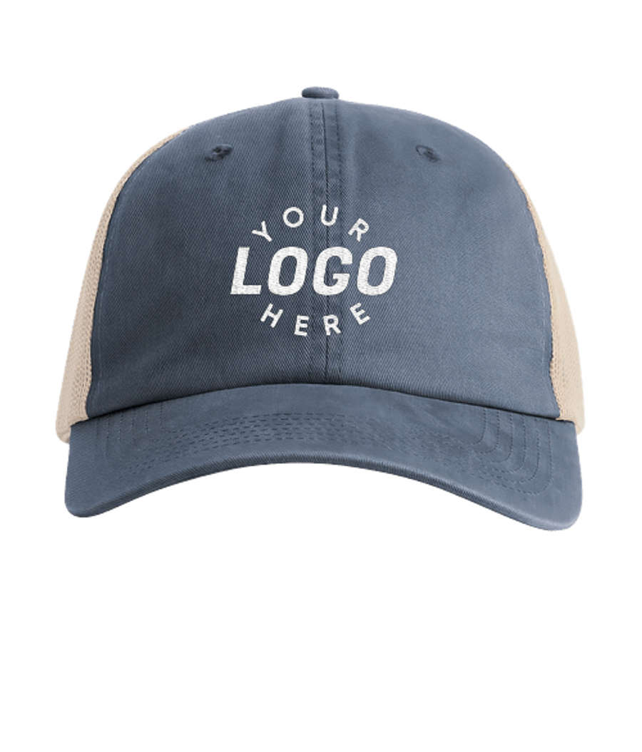 Comfort Colors Sunwashed Unstructured Trucker Hat in Denim