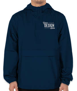 Holloway Packable Hooded Half Zip Pullover - Color: Navy