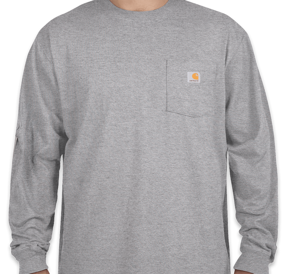 Carhartt Workwear Crewneck Long Sleeve Pocket T-shirt - Embroidered-default