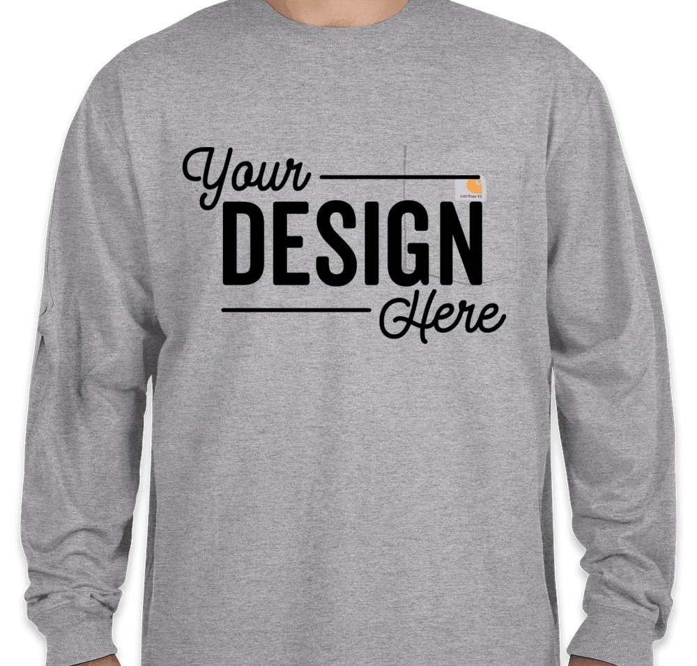 Custom Carhartt Workwear Crewneck Long Sleeve Pocket T-shirt