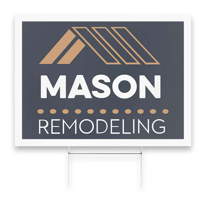 Full Color 24" x 18" Yard Sign with Metal Post