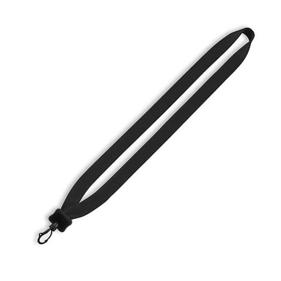 3/4" Cotton Lanyard with Plastic Clamshell and Swivel Snap Hook in White