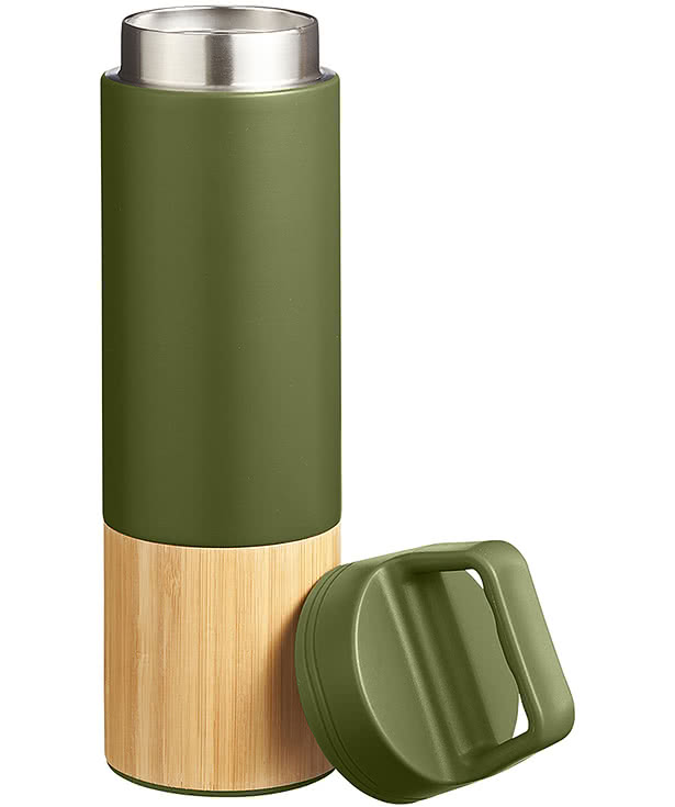 20 oz. Tao Bamboo Wrapped Insulated Stainless Steel Water Bottle