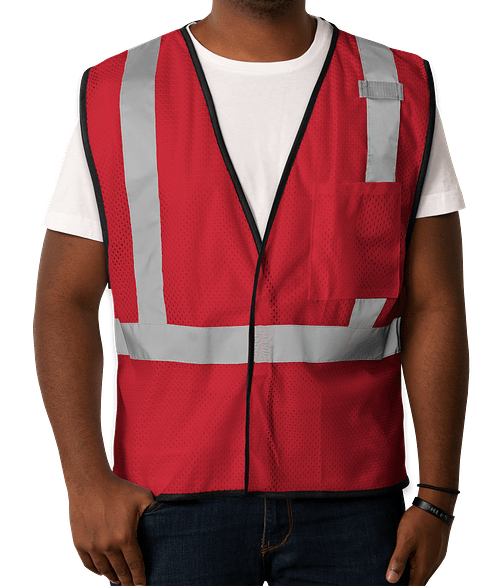 Kishigo Non-ANSI Enhanced Visibility Color Safety Vest in Red