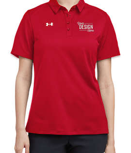 Under Armour Women's Tech Lightweight Performance Polo - Color: Red / White