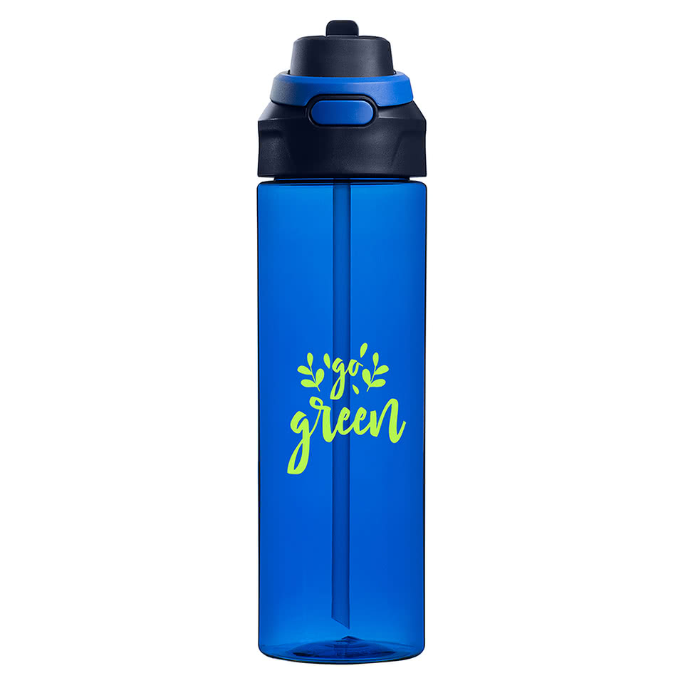 28 oz. Iris Recycled Water Bottle with Flip Straw