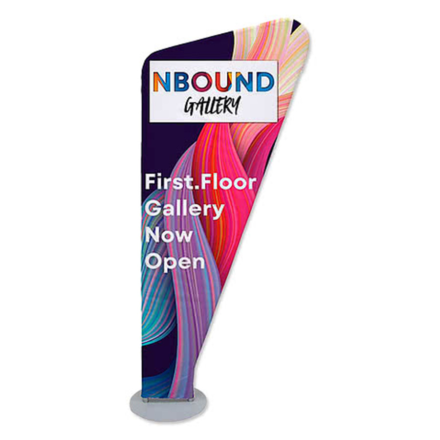 Full Color 35.75" x 79.6" EuroFit Angle Banner Display Kit in Columbia Blue