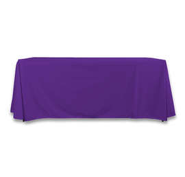Full Color 6' Poplin Throw Tablecloth - Color: Grape