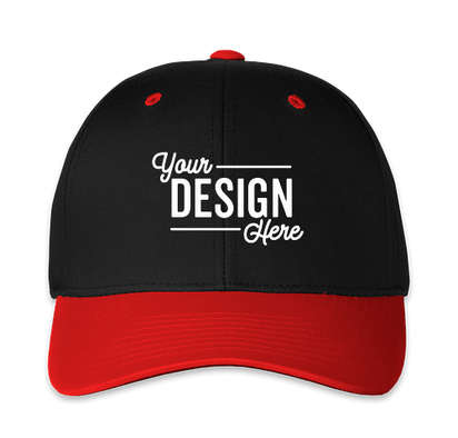 Pacific Headwear Cotton Blend Adjustable Hat - Black / Red