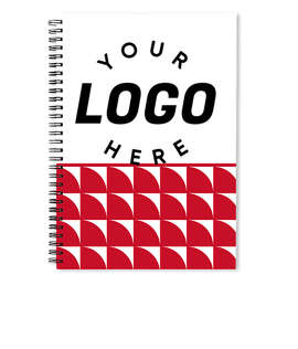 Geometric Pattern JournalBooks ® Spiral Notebook - Color: Red