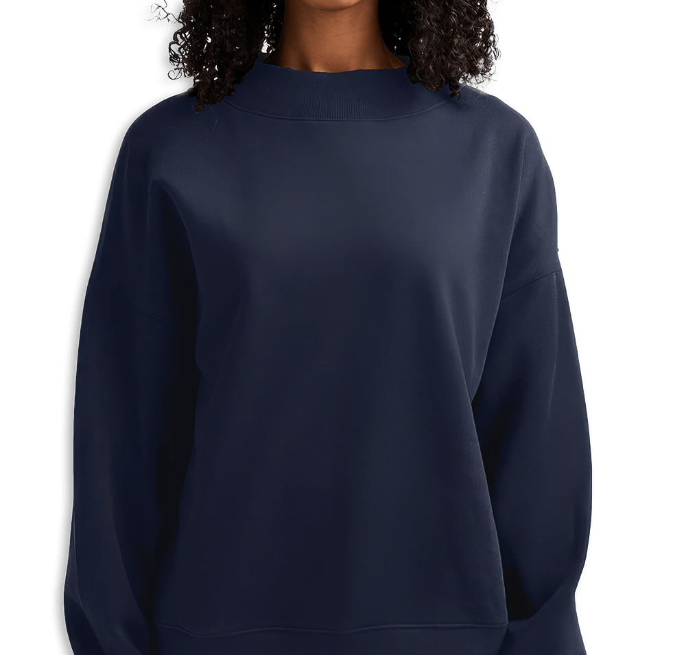 Charles River Women's Willow Recycled Mock-Neck Sweatshirt-default