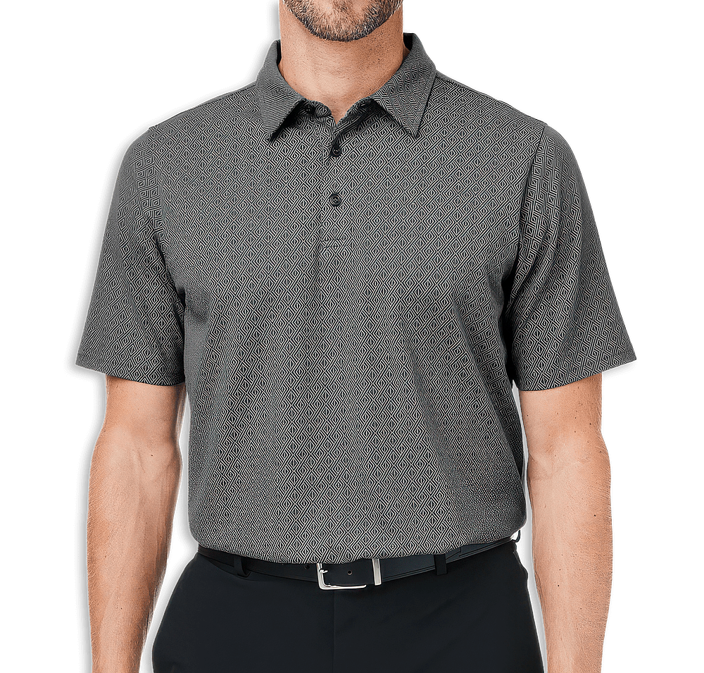 Devon & Jones Crownlux Geo Performance Polo - Printed-default