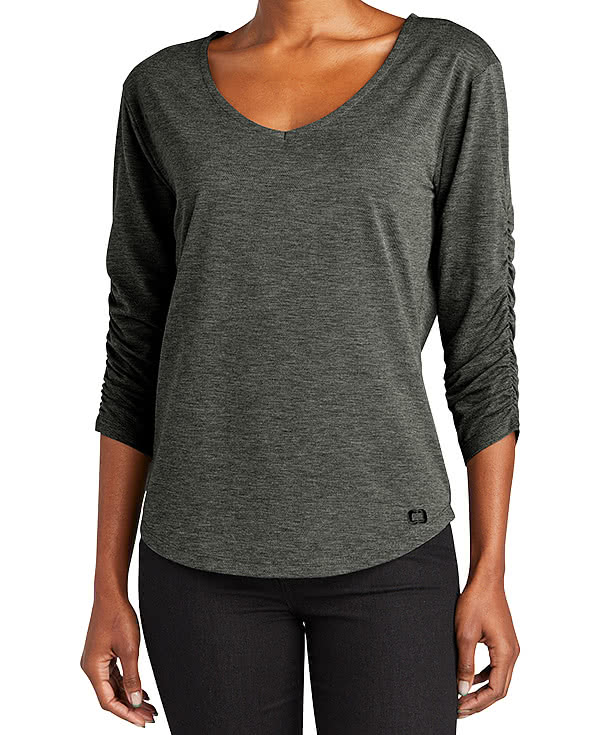OGIO Women's Evolution Cinched Sleeve Performance Blend Shirt