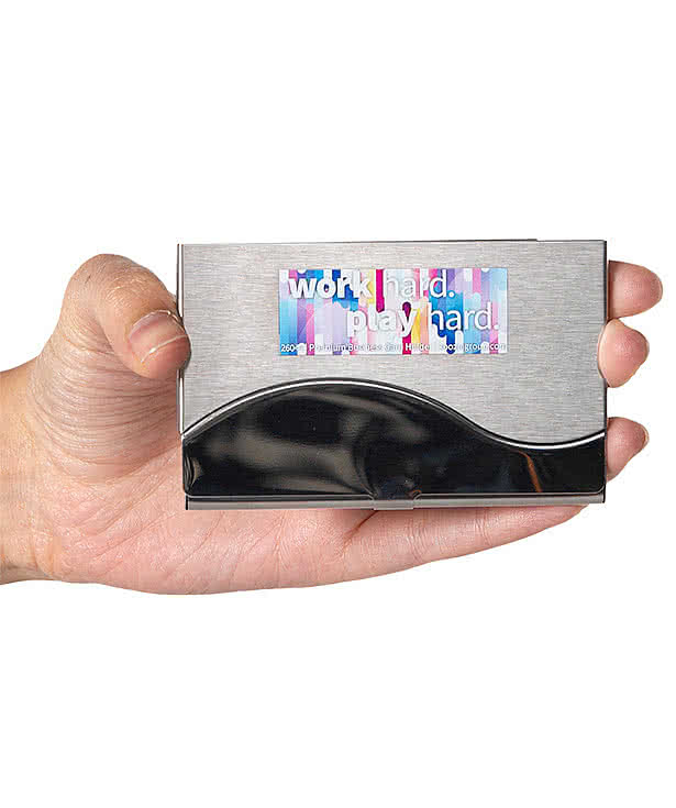 Laser Engraved Premium Metal Business Card Holder