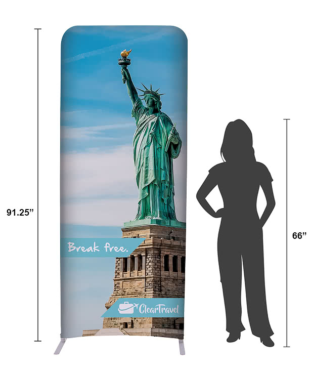 Full Color 36.5" x 91.25" Eurofit Straight Wall Display Kit