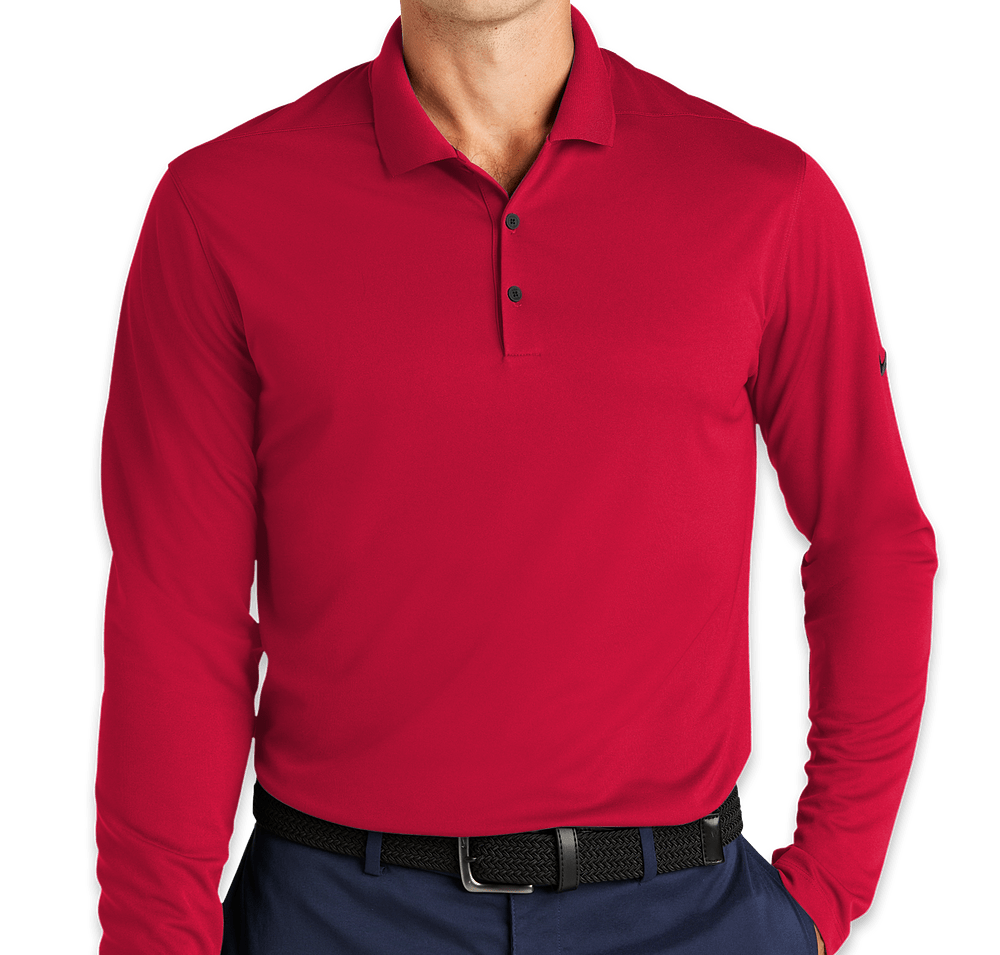 Nike Dri‑FIT Micro Pique Long Sleeve Performance Polo 2.0 - Embroidered-default