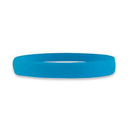Debossed Single Color Silicone Bracelet - Color: Light Blue
